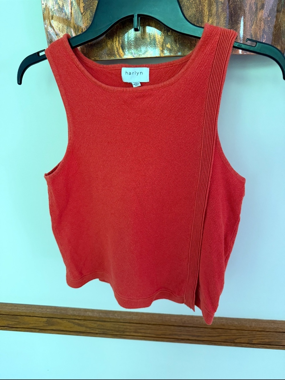 Harlyn for Anthropologie sweater tank with cute draping detail